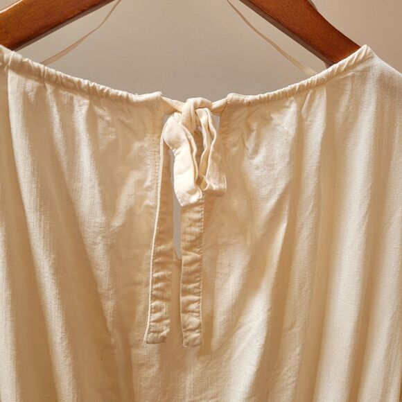 Lc Lauren Conrad Boho Ivory Lace Keyhole Tie Trim Top Wmns Sz L - Picture 7 of 11